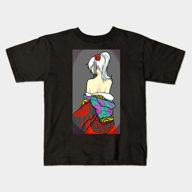 Kimono Weiss Kids T-Shirt by riozaki21